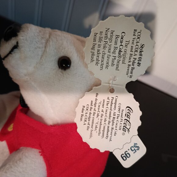 Coca Cola Bean Bag Plush Bear 1997 - Picture 5 of 11